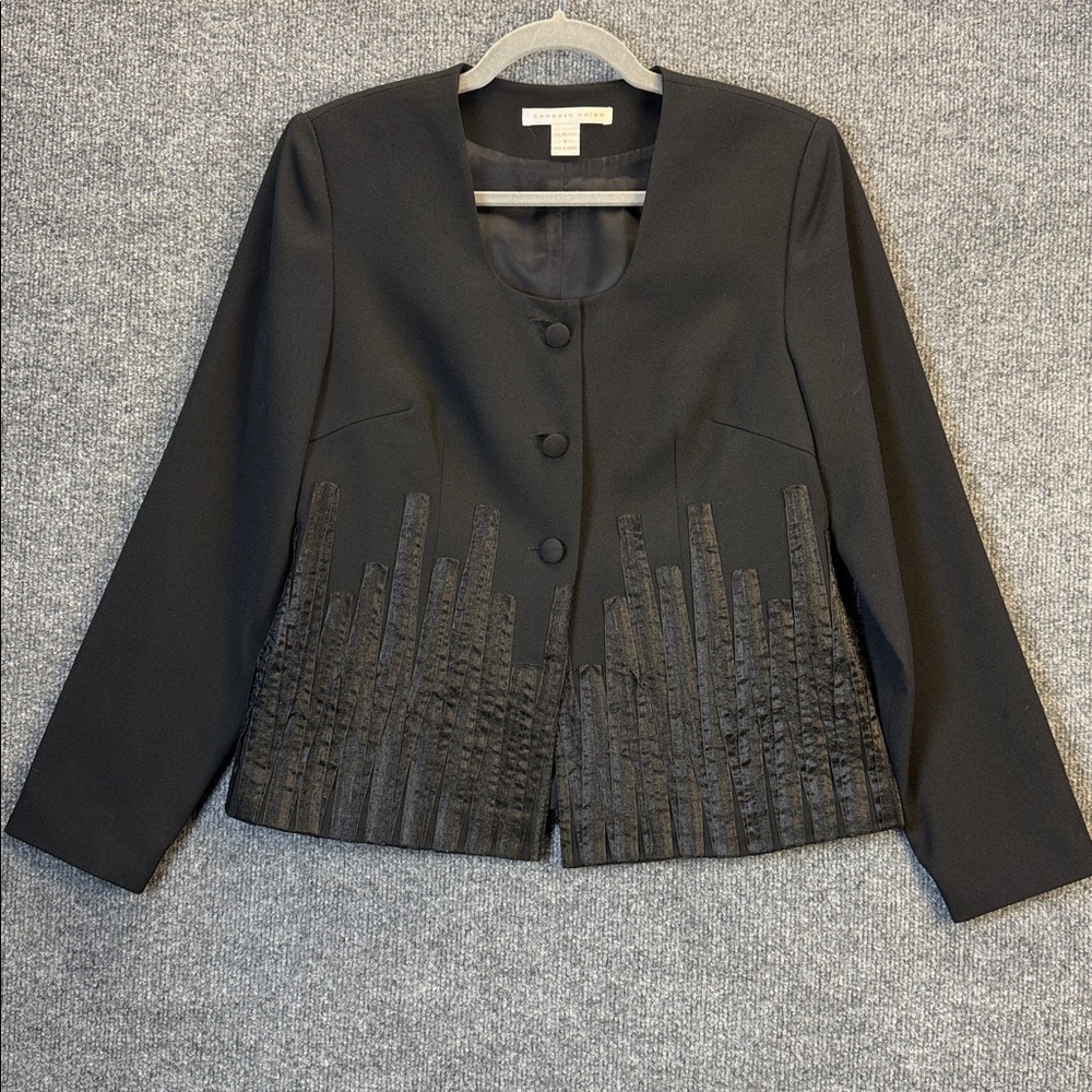 Kenneth Nolan Black Textured Women's Blazer Size 6